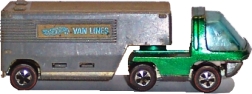 Hotwheels 1970 (Heavyweights) MOVING VAN,  redline, green spectraflame paint. Photo/Image (c)RMH 2006, all rights reserved.